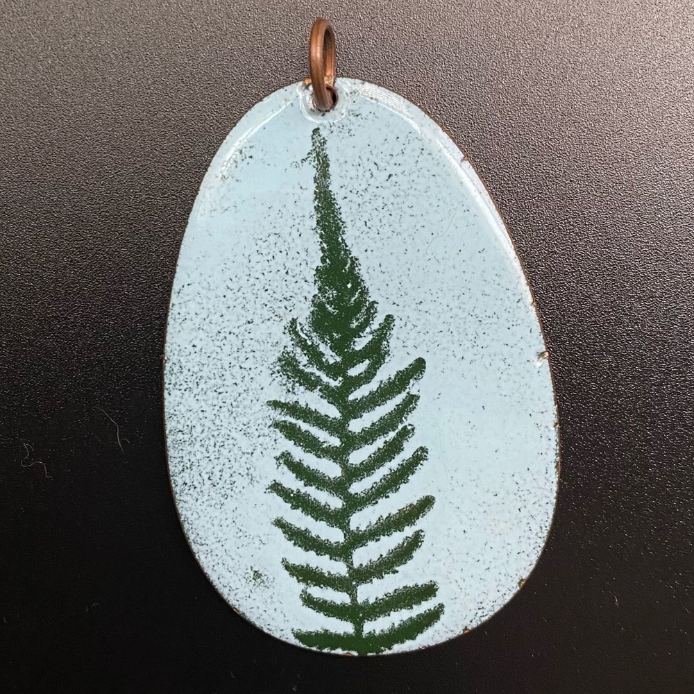 Brass Tree Painted Pendant 2.5”